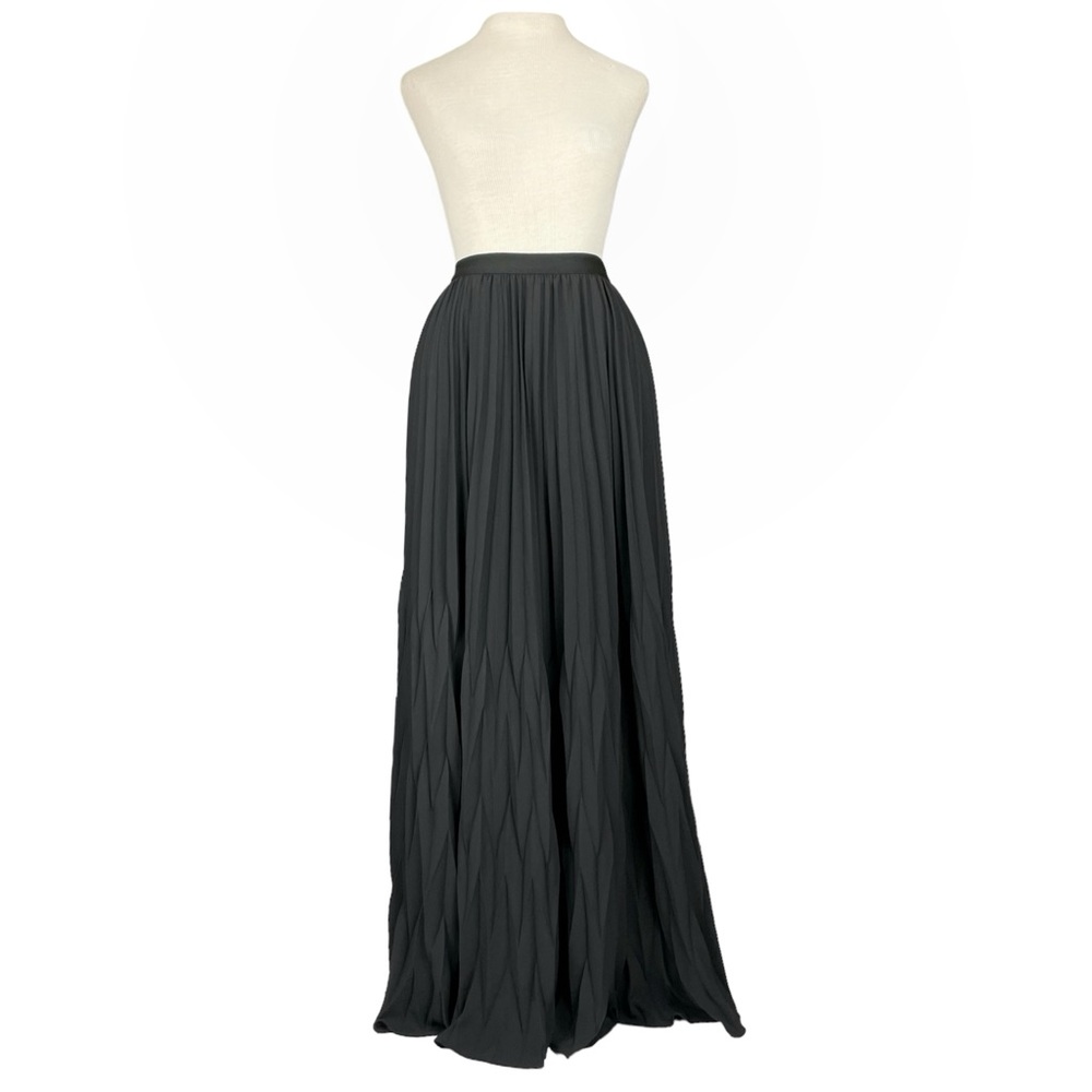 Dress The Population NWOT Pleated Maxi Skirt in Black Size Small - Picture 2 of 8